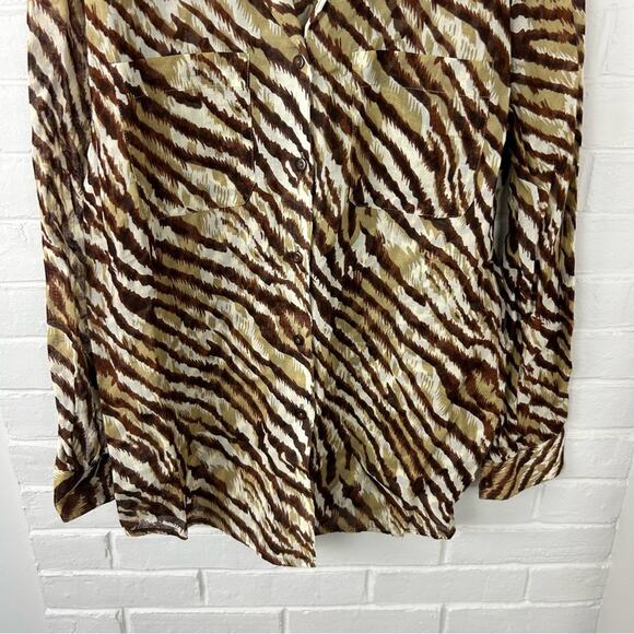 Vintage Liz Claiborne Liz Sport Animal Print Button Down Shirt Size S - Picture 3 of 6